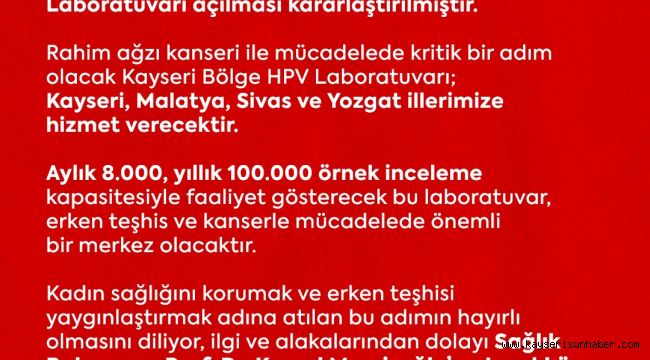 MHP'li Ersoy'dan Kayseri'ye bir müjde daha