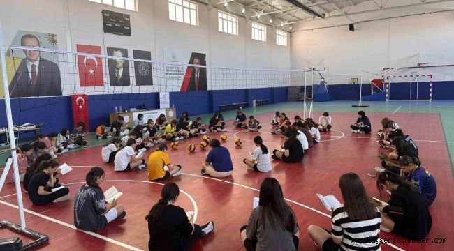 Tomarza'da 'Sporumu yapıyorum, kitabımı okuyorum' projesi