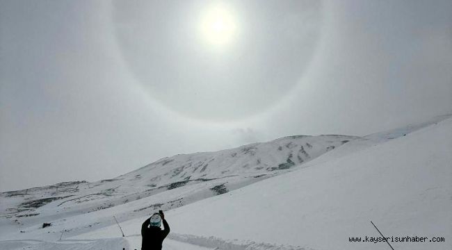 Işık halkası 'halo', Erciyes'te görüntülendi
