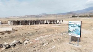 Develi'nin giriş kapısı olacak yeni otobüs terminali inşaatı hızla yükseliyor