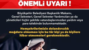 Kayseri Büyükşehir'den 'dolandırıcılık uyarısı