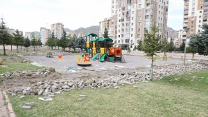 Melikgazi'de Şairler Parkı'nda yapım çalışmaları sürüyor