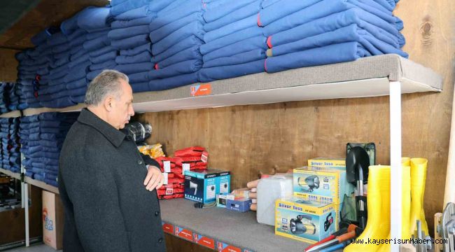 Talas'ta acil durum konteynerleri güven veriyor
