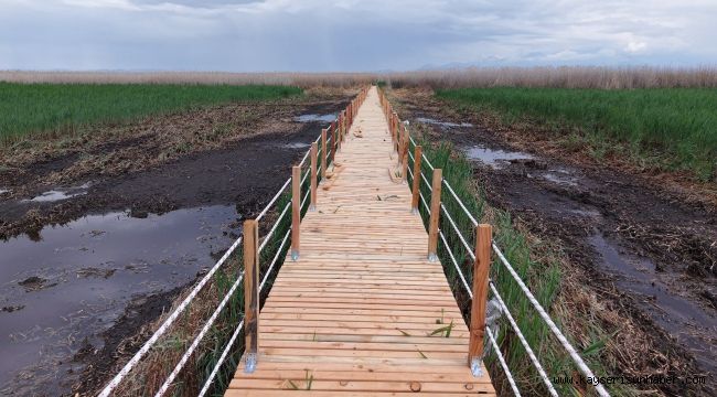 Büyükşehir, Sultan Sazlığı'ndaki yol yenileme çalışmasını tamamladı