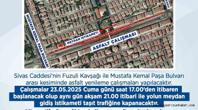 Büyükşehirden sürücülere 'asfalt yenileme' duyurusu