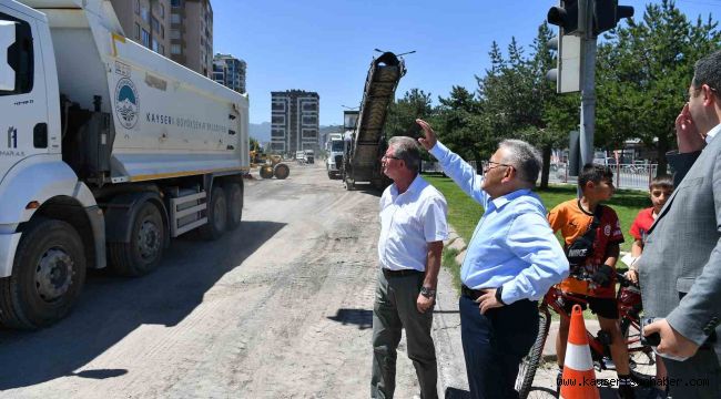 Başkan Büyükkılıç; Seher Bulvarı'ndaki yatırımı yerinde inceledi