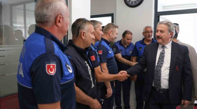 Başkan Palancıoğlu; personel ile bayramlaştı