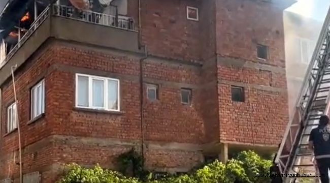 İki katlı evde çıkan yangın korkuttu