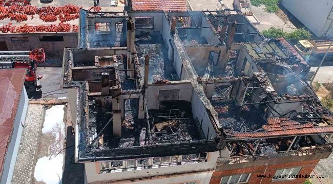 Kayseri'de ev yangını