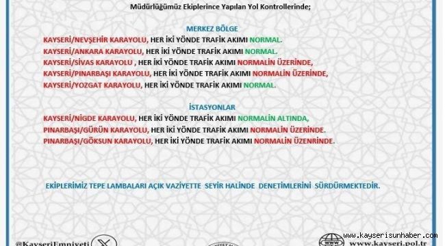 Kayseri'de otoyollarda bayram yoğunluğu