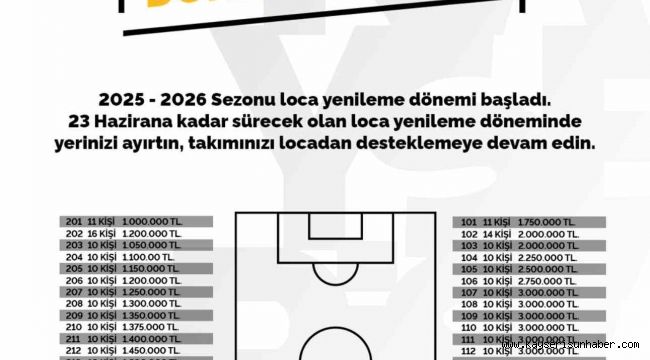 Kayserispor'dan 'loca' açıklaması: "23 Haziran'a kadar yenileme işlemi yapılmalı"