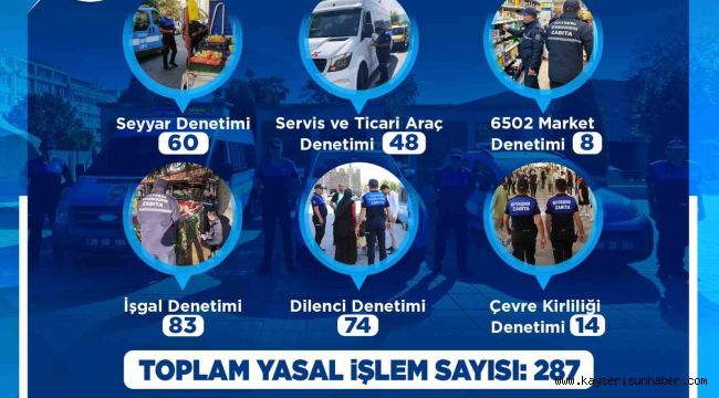 Zabıta ekipleri Mayıs ayında da denetimlerini sürdürdü