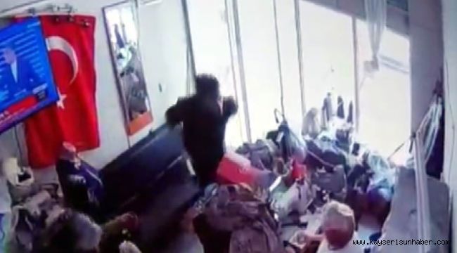 Baba-oğul kadın terzinin iş yerini basıp darp etti