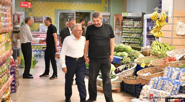 Başkan Büyükkılıç, Talas esnafını gezdi