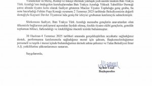 Batı Trakya'dan Başkan Yalçın'a çifte teşekkür
