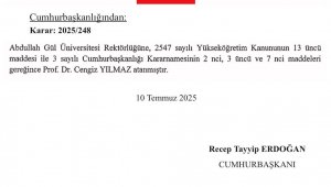 Cengiz Yılmaz, AGÜ Rektörlüğü'ne yeniden atandı