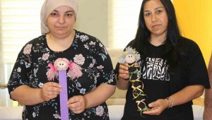 Hasta yakını kadınlar el işleri ile moral buluyor