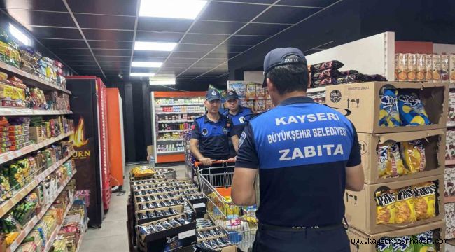 Kayseri Büyükşehir Zabıta'dan marketlere sıkı denetim