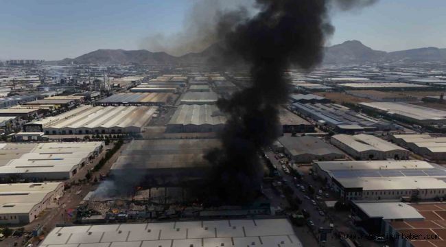 Kayseri OSB'deki yangın fabrikaya 'yangın sprink sistemi' kurarken çıkmış