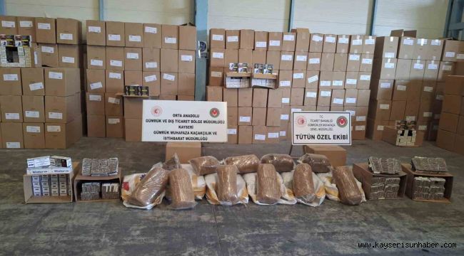 Kayseri'de 2 milyon TL'lik kaçak ürün yakalandı