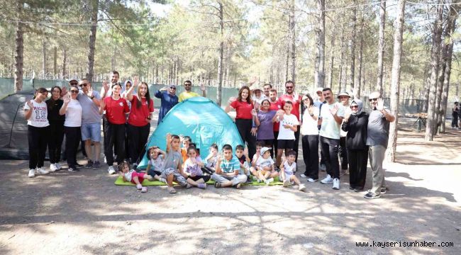 Kayserililer, sıcak yaz günlerinde doğa kampı ile nefes alıyor