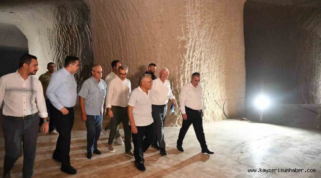 Başkan Büyükkılıç'tan kayadan oyma Kültepe Müzesi'ne takip