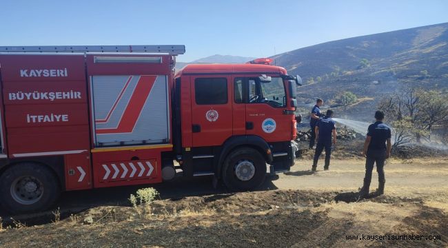 Kayseri itfaiyesinden, komşu illerdeki yangınlara destek