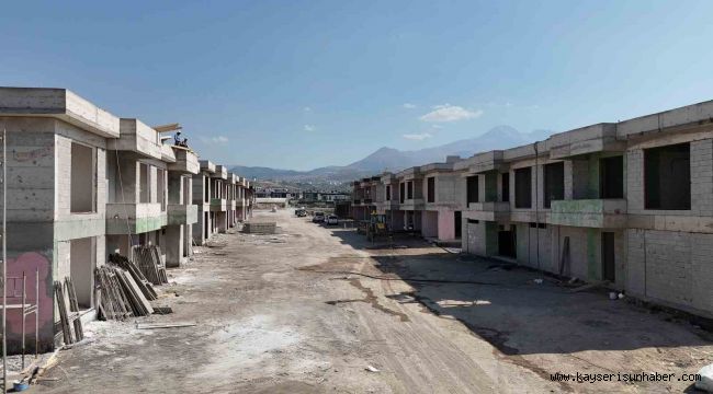 Melikgazi'nin Altınoluk Bahçeli Ev Projesi hızla yükseliyor