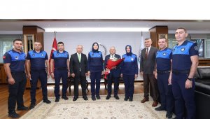 Büyükkılıç, 199. kuruluş yıl dönümü ve Zabıta Haftası'nda zabıta teşkilatı mensuplarını kabul etti