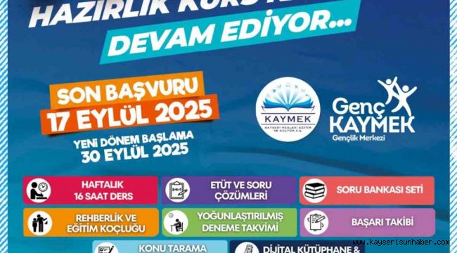 Büyükşehir KAYMEK'in ücretsiz YKS kursuna kayıtlar sürüyor