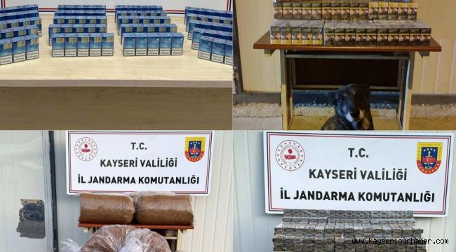 Kayseri'de 2 bin 375 paket kaçak sigara ele geçirildi