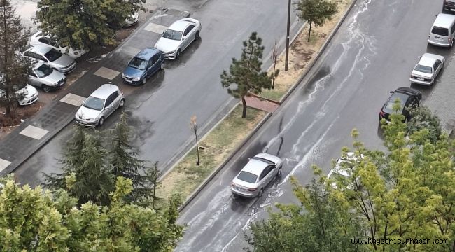 Kayseri'de sağanak yağış etkili oldu
