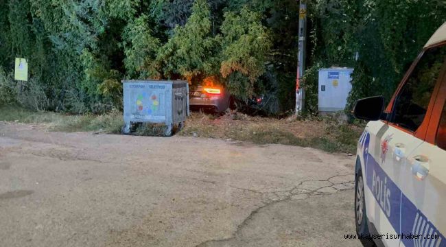 Polisi görünce kaçan alkollü sürücü fidanlığa daldı: 1 yaralı