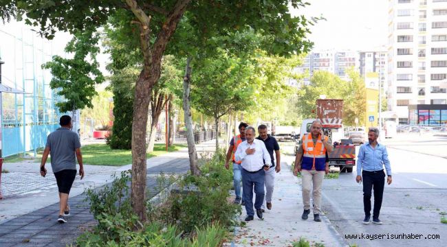 Talas'ta hizmet seferberliği: Bahçelievler Mahallesi pırıl pırıl oldu