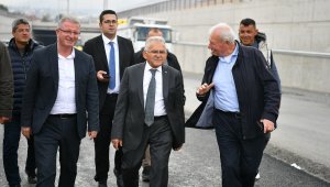 Başkan Büyükkılıç'tan açılış için gün sayan katlı kavşakta inceleme