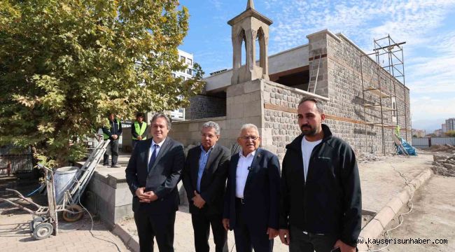 Başkan Büyükkılıç'tan restore edilen tarihi camide inceleme