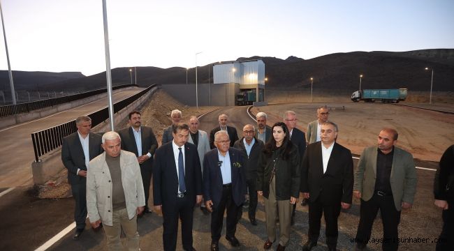 Büyükkılıç'tan Yeşilhisar'daki katı atık transfer istasyonu ve fen lisesine ziyaret