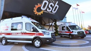 Kayseri OSB, Sağlık Müdürlüğü'ne tahsis edilmek üzere 2 ambulansı filosuna kattı
