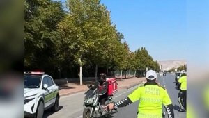 Kayseri'de 356 motosiklet sorgulandı: 7 araç trafikten men edildi