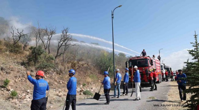 Talas Belediyesi'nden Ali Dağı'na "alev kalkanı"