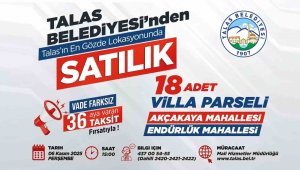 Talas Belediyesi'nden gözde lokasyonlarda villa parseli fırsatı