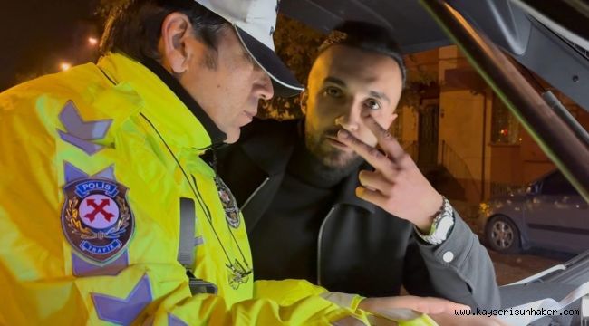 'Dur' ihtarına uymayan alkollü sürücünün rahatlığı pes dedirtti