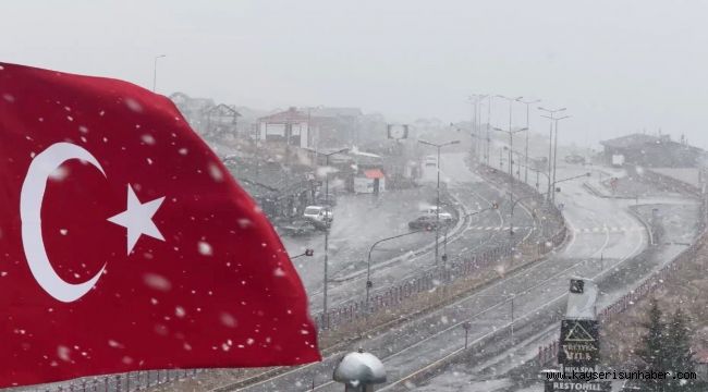 Erciyes'te kar yağışı yeniden başladı