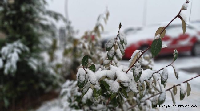 Kayseri'nin yüksek kesimlerine kar yağdı
