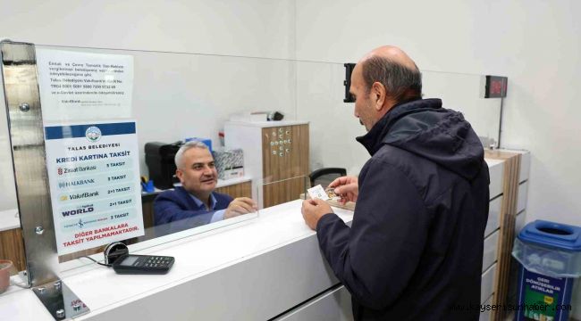 Talas Belediyesi'nde hafta sonu vezneler açık