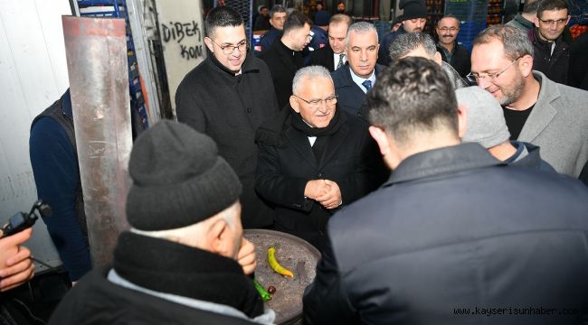 Başkan Büyükkılıç'tan Hal Kompleksi'ne sabah mesaisi